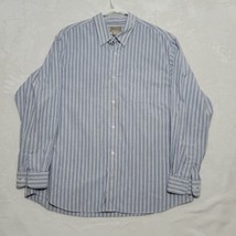 Duluth Trading Company Mens Shirt Sz XL Blue Stripe Button Up Long Sleeve Casual - £20.65 GBP