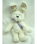 Ganz Cottage WHITE TEDDY BEAR W/ EASTER BUNNY EARS 12" PLUSH STUFFED ANI... - $19.80
