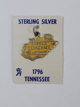 Vtg Souvenir Tennessee 1796 State Shape Charm on Original Card 1960s/70s - £8.71 GBP