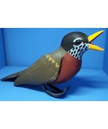 Vintage Wood Hand Carved Bird American Robin Please See Pictures &amp; Descr... - $20.83 CAD