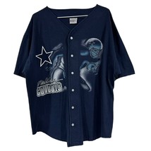 Dallas Cowboys Baseball Jersey  Shirt Size XL Vintage Made In USA - £32.05 GBP