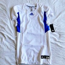 Adidas Techfit Hyped Football Jersey Men Size Medium White/Blue #AZ9298 ... - $14.85