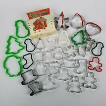 31 Christmas Cookie Cutter Lot Gingerbread House Kit Metal Plastic 2&quot; to 5&quot; - £6.89 GBP