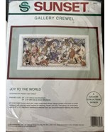 Sunset Gallery Crewel -Joy to the world Cross stitch kit 1992 (Sealed) 1... - $32.71