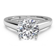 0.50CT SI1/F Round Cut Brilliant Cut Solitaire Engagement Ring 14K W Gold - £458.53 GBP