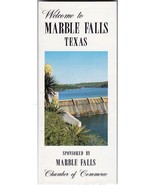 1970s WELCOME TO MARBLE FALLS, TEXAS 17&quot; x 21&quot; Travel Brochure/ Map - £10.65 GBP