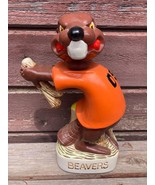 VTG OSU OREGON STATE BEAVERS  COLLEGE MASCOT CERAMARTE DECANTER BOTTLE - £76.24 GBP