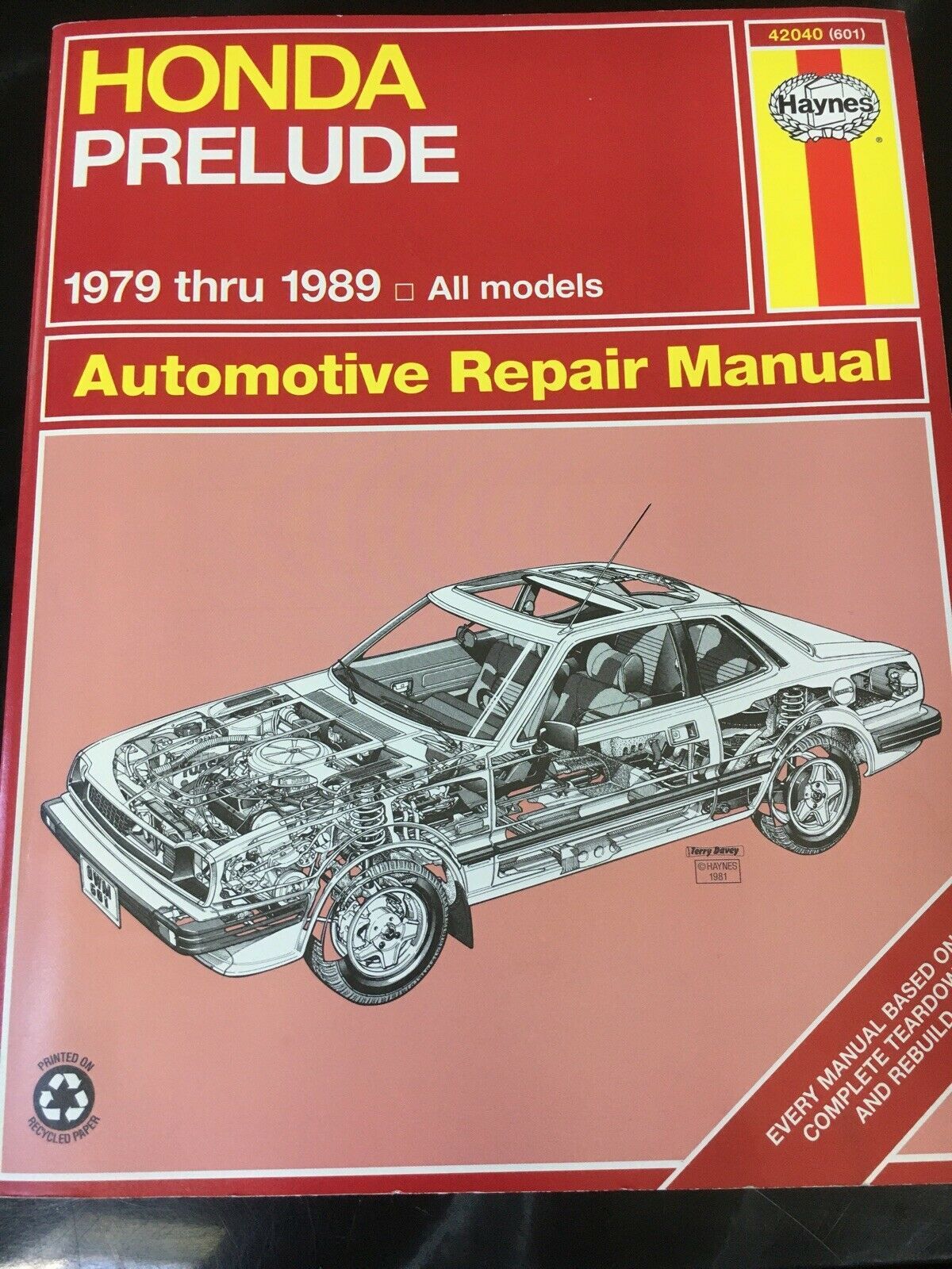 Primary image for Honda Prelude Models 1979-1989 Service Repair Manual - Free Shipping