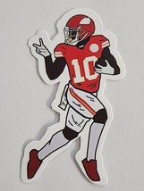 Football Player Running with Ball Making Peace Hand Sign Sticker Decal Awesome - £1.80 GBP
