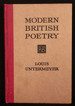 Modern British Poetry by Louis Untermeyer 1920, Hardcover Harcourt Brace &amp; Co. - £22.69 GBP