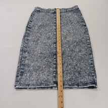 Iris Jeans Acid Wash Denim Pencil Skirt Women’s Size Large Stretch Rear Zipper image 7