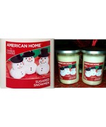 2 Yankee Candle American Home Sugared Snowmen Holiday 2-Wick Large Jar-1... - £28.30 GBP
