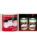 2 Yankee Candle American Home Sugared Snowmen Holiday 2-Wick Large Jar-1... - $35.97