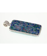 DTR Opal and Turquoise Mosaic Sterling Silver Reversible Pendant 23.1 gr - $402.77 CAD