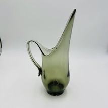 MCM Viking Art Glass Charcoal Swung Pitcher 12.5”  - £118.70 GBP