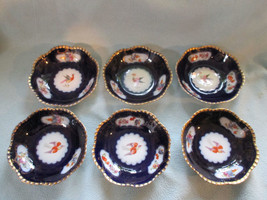 Six Edmann Schlegelmilch Hand Painted Bowl&#39;s With Gold Trim Circa 1900 - 1930 - £19.88 GBP