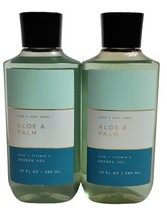 2X Bath &amp; Body Works Aloe &amp; Palm Shower Gel 10 oz Each - £20.13 GBP