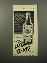 1950 Aalborg Akvavit Ad - Hearty.. that&#39;s Aalborg when served ice-cold - £14.53 GBP
