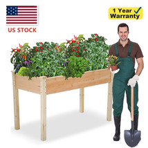 Elevated Wood Planter Box Garden Raise Bed Garden Grow Box Kit 49X24X30 ... - £115.82 GBP