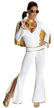 Official Elvis Presley King Of Rock Adult Halloween Costume Women&#39;s Size X-SMALL - £35.51 GBP