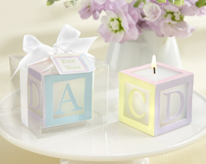 "B is for Baby" Lettered Baby Block Candle Set of 4(Sets of  - £29.15 GBP