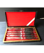 Vtg Viking Handcrafted MCM Stainless Steel Set of 6 Steak Knives in Box - $1,386.60 MXN