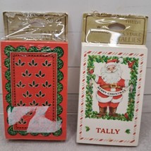 Vintage Hallmark Bridge Tally Cards 2 Packs Of 12 Christmas Theme 2 &amp; 3 Table - £4.60 GBP