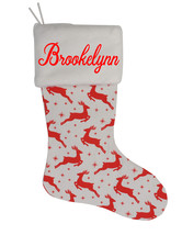 Brookelynn Custom Christmas Stocking Personalized Burlap Christmas Decor... - $17.99