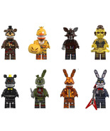 FNAF Horror Nightmare Freddy Phantom Foxy Springtrap 8Pcs Minifigures Br... - $19.49