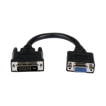 Startech DVIVGAMF8IN 8IN DVI MALE TO VGA FEMALE CABLE ADAPTER DVI-I TO V... - $42.01