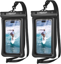 IP68 Waterproof Phone Pouch 2 Pack Up to 8.0&quot; Adjustable Neck Lanyard Floating W - £23.26 GBP