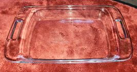 Clear Pyrex 9x13 3 Quart Baking Dish With Side End  Handles - $14.99
