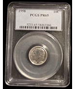 1956 10c Roosevelt Dime PCGS PR65 - $285.10 MXN