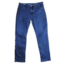 Mugsy Studio Blues Jeans Men&#39;s Size 34 x 30  Slim Stretch Denim Dark Str... - £29.56 GBP