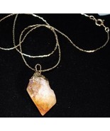 Citrine Crystal Nugget Necklace - £10.16 GBP
