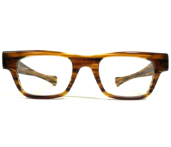 Norman Childs Eyeglasses Frames SPEECE Brown Horn Square Thick 46-21-145 - £109.78 GBP