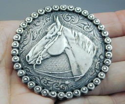 FAB OLD Horse Head Pin ESTATE PIECE Very Unusual Equestrian Native Ameri... - £235.81 GBP