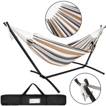 Patio Use Portable Hammock With Stand For 2 Person With Carrying Case Outdoor - £82.75 GBP