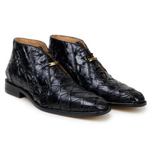 Belvedere Ciro Men's Shoes Exotic Pirarucu Classic Chukka Boot BR03 Almond image 5