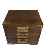 Royal Sealy Quality Imports Wood Musical Jewelry Box Drawer Mirror Brass... - £31.70 GBP