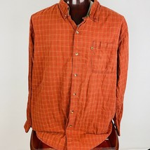 Guide Series Mens Shirt Casual Rusty Orange Button Down Collar Long Slee... - £13.61 GBP