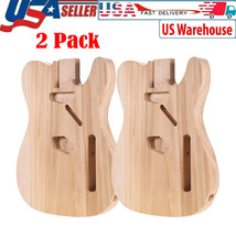 2 Pcs Diy Guitar Body Sycamore Wood Barrel For Tele Style Electric Guitar G3Q2 - £80.65 GBP
