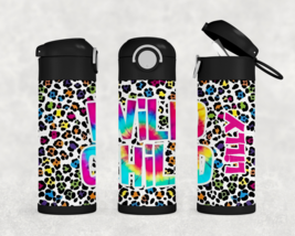 Personalized Wild Child 12oz Kids Stainless Steel Tumbler Water Bottle - £17.48 GBP