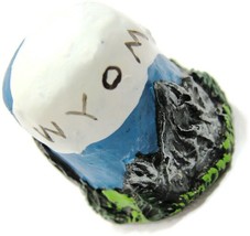 Wyoming State Thimble Devils Tower Landscape Handpainted Mountains Resin Plastic - £9.48 GBP