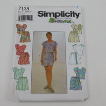 Simplicity 7138 Sewing Pattern Women Separates Shorts Top Shirt Size 18 ... - £7.53 GBP