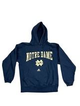 Adidas VTG Notre Dame Spellout ND Fighting Irish Hoodie Sweatshirt SMALL - $13.85