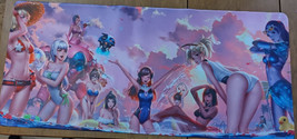 RGB Gaming Pad Large Mat  Soft Desk 35x16 Bikini Girls Swimming S17 - £14.80 GBP