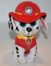Paw Patrol MARSHALL Dalmatian Dog 6&quot; TY Beanie Boos Plush Bean Bag Soft Toy - $9.97