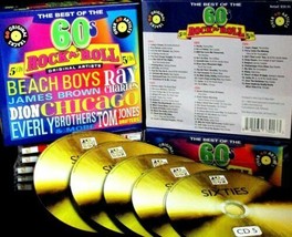 New! Best Of 60&#39;S Rock N Roll [5 Cd Set Box] Tom Jones, Beach Boys, Dion, - £26.53 GBP
