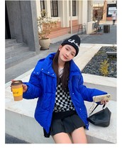 2022 Women Winter Cotton Padded Jacket Loose Korean Japanese Cute Long Sleeve Ha - £57.08 GBP